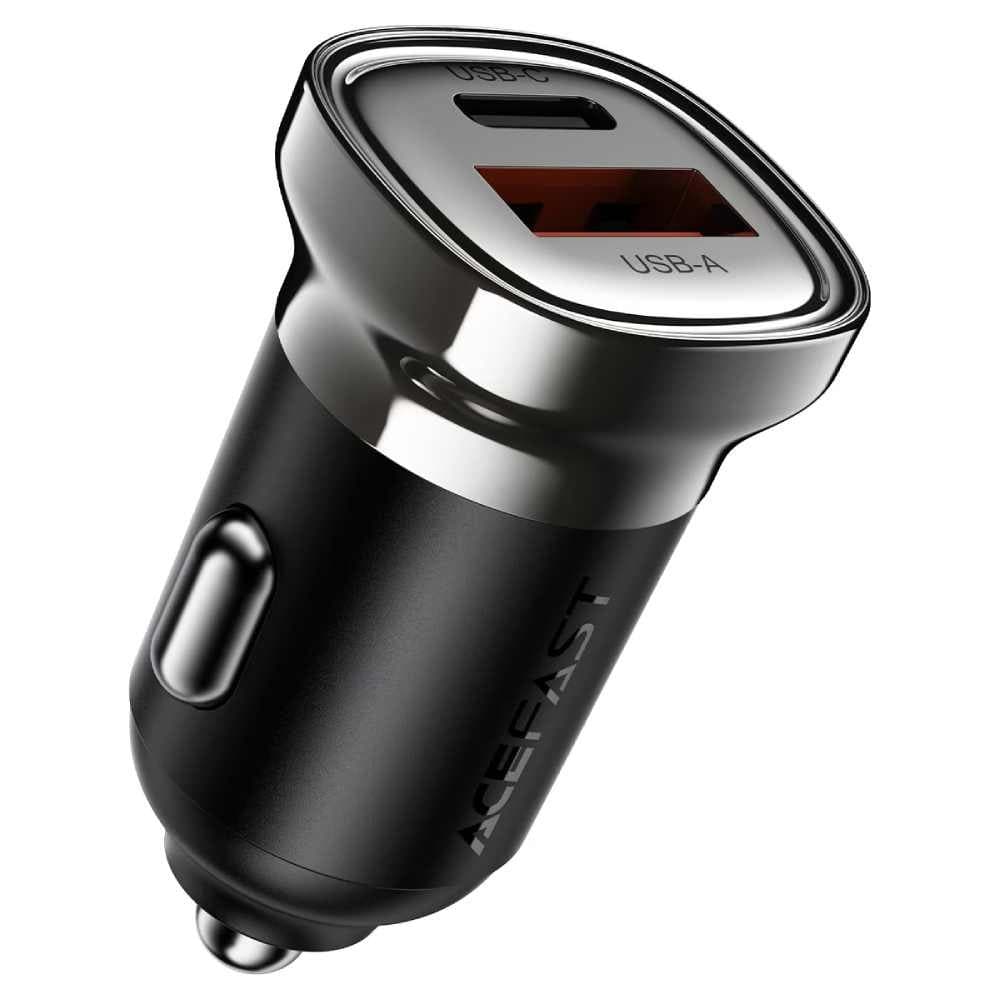 Автомобільний зарядний пристрій Acefast B19 PD30W dual-port (USB-C+USB-A)