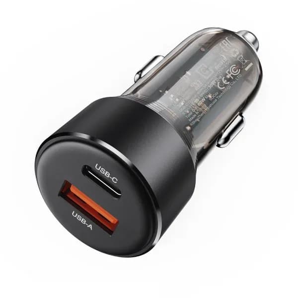 Автомобільний зарядний пристрій Acefast B12 60W dual-port (USB-A+USB-C) — фото 3