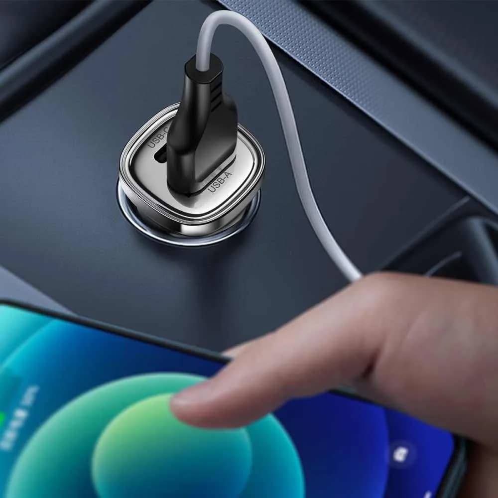 Автомобільний зарядний пристрій Acefast B19 PD30W dual-port (USB-C+USB-A) — фото 4