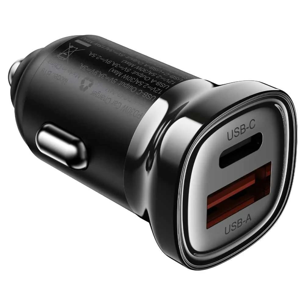 Автомобільний зарядний пристрій Acefast B19 PD30W dual-port (USB-C+USB-A) — фото 2