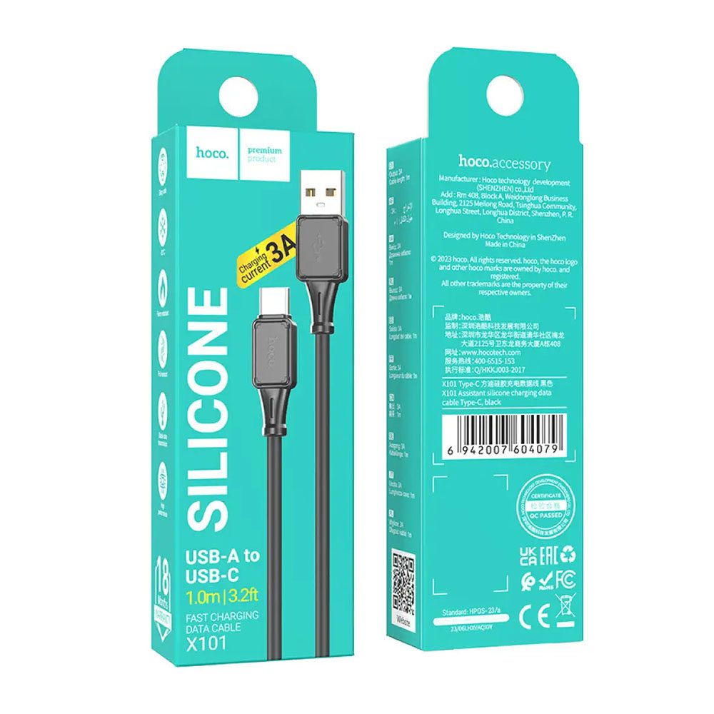 Кабель HOCO X101 Silicone charging cable Type-C