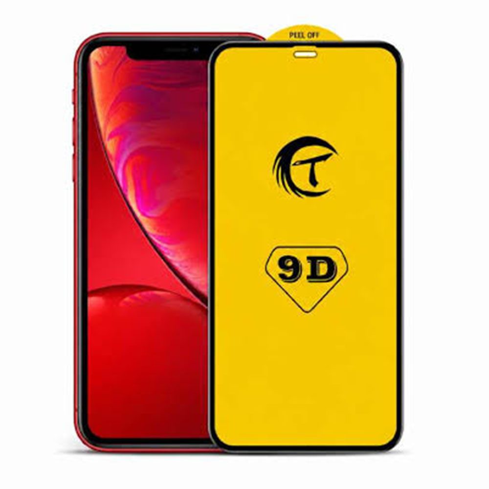 Захисне скло 9D для iPhone Xr/11 техпак (Black)