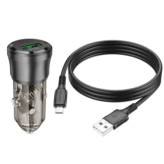 Автомобільний Зарядний Пристрій Borofone BZ23 1USB QC18W+Micro — фото 2