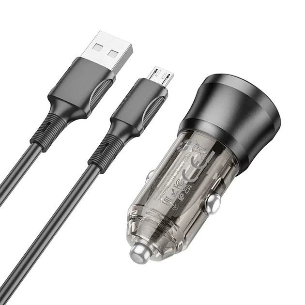 Автомобільний Зарядний Пристрій Borofone BZ23 1USB QC18W+Micro — фото 3