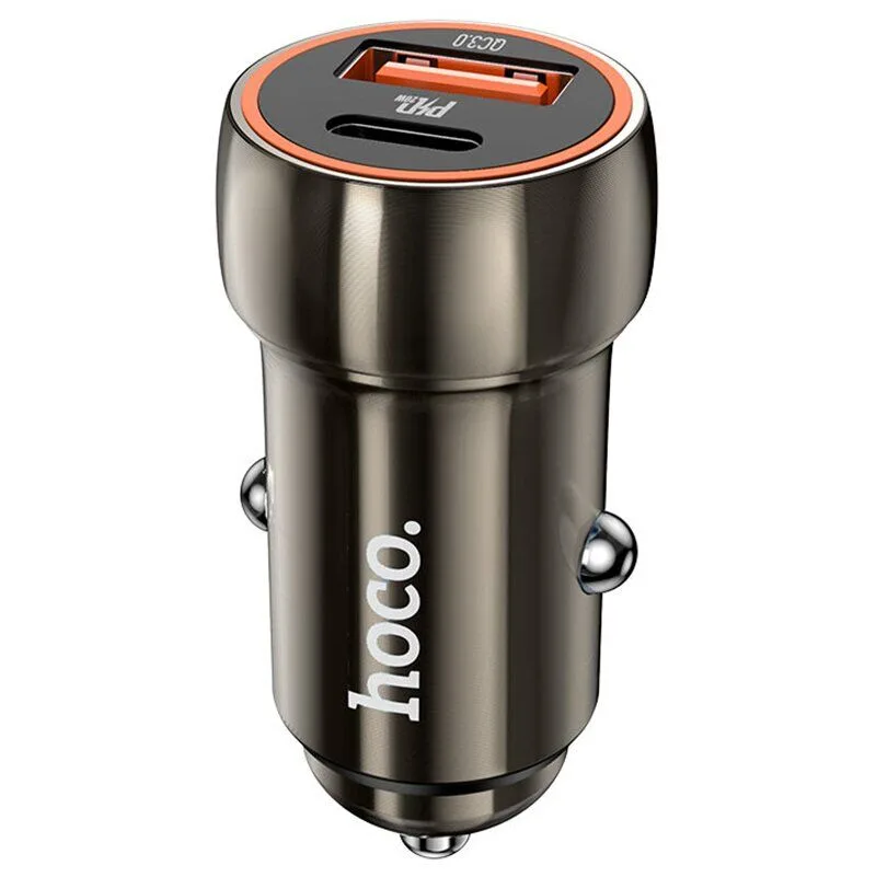 Автомобільний зарядний пристрій HOCO Z46A Blue whale PD20W+QC3.0 — фото 1