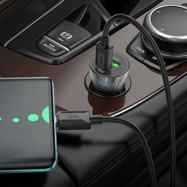 Автомобільний зарядний пристрій HOCO Z47A Discovery Edition dual port PD30W+QC3.0 — фото 3