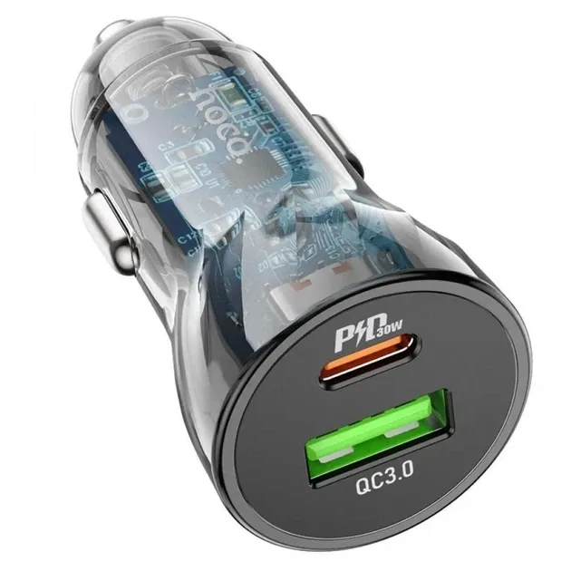 Автомобільний зарядний пристрій HOCO Z47A Discovery Edition dual port PD30W+QC3.0 — фото 2