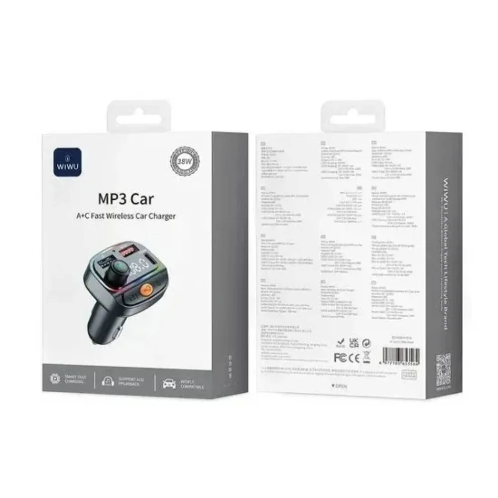 Автомобільний зарядний пристрій Wiwu MP3 модулятор Wi-QC031 — фото 3