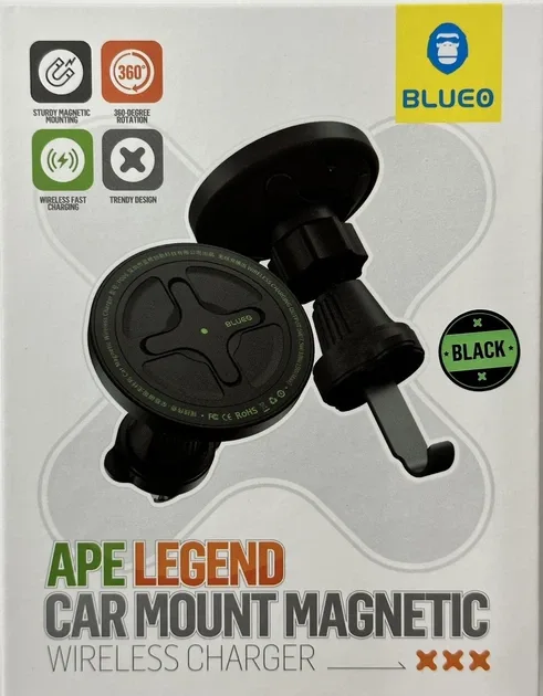 Автотримач з бездротовою зарядкою Blueo BC5955 Ape Legend Magnetic Series — фото 2