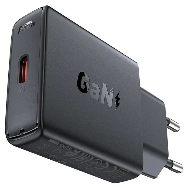 Адаптер Acefast A65 PD20W GaN Single USB-C Ultra-Thin Series — фото 2