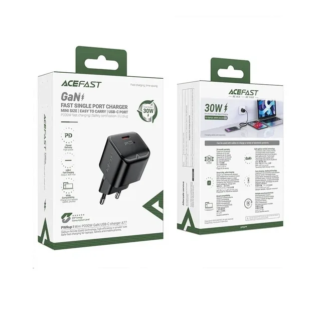 Адаптер Acefast A77 USB-C Mini PD30W GaN — фото 4