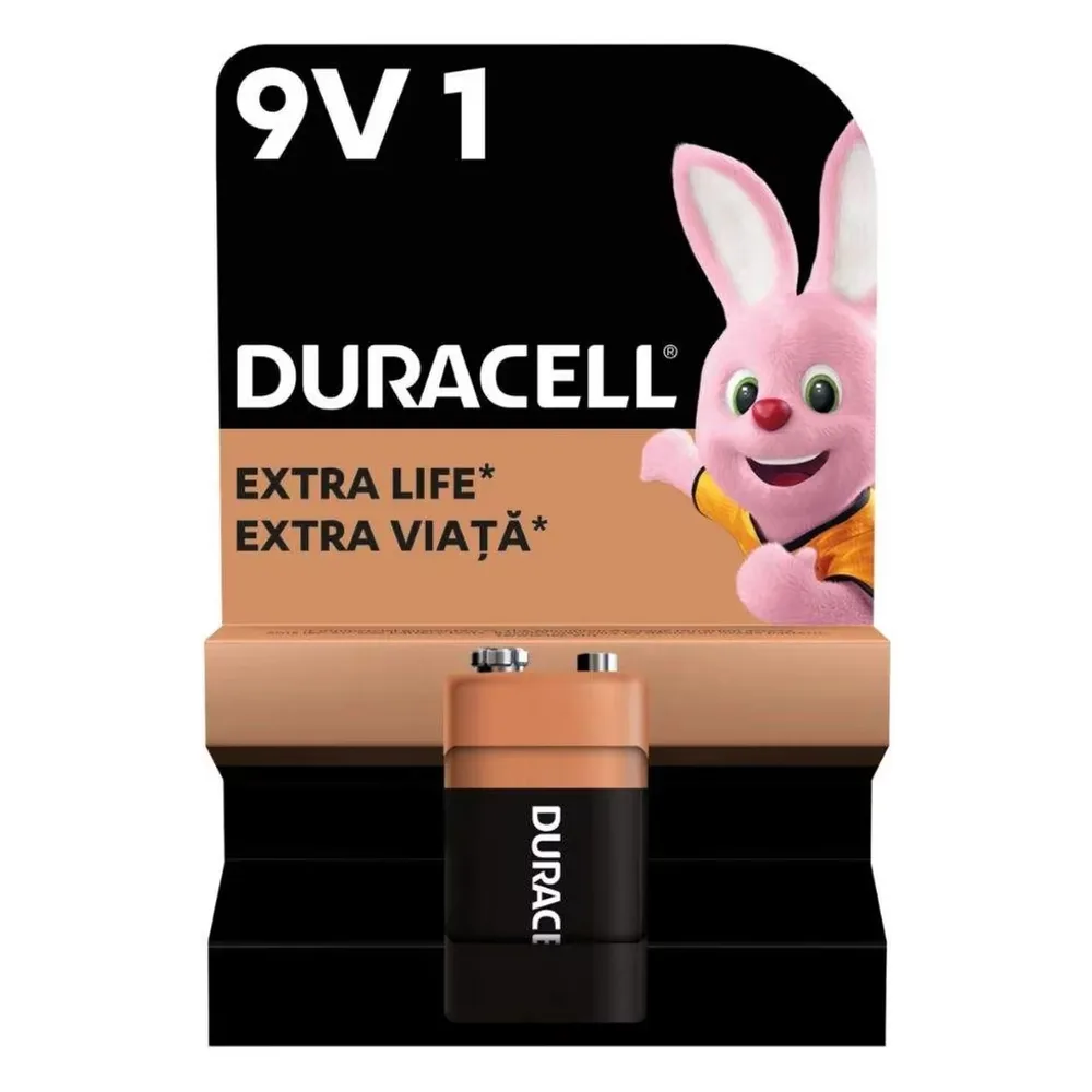 Батарейка крона Duracell 9V/6LR61 (1шт) — фото 1