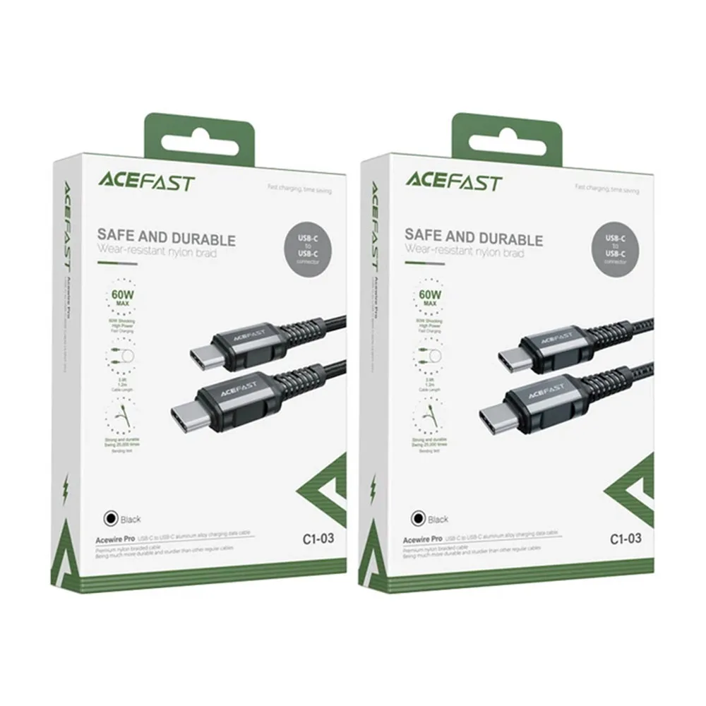 Кабель Acefast C1-03 Aluminium Alloy USB-C to USB-С — фото 3