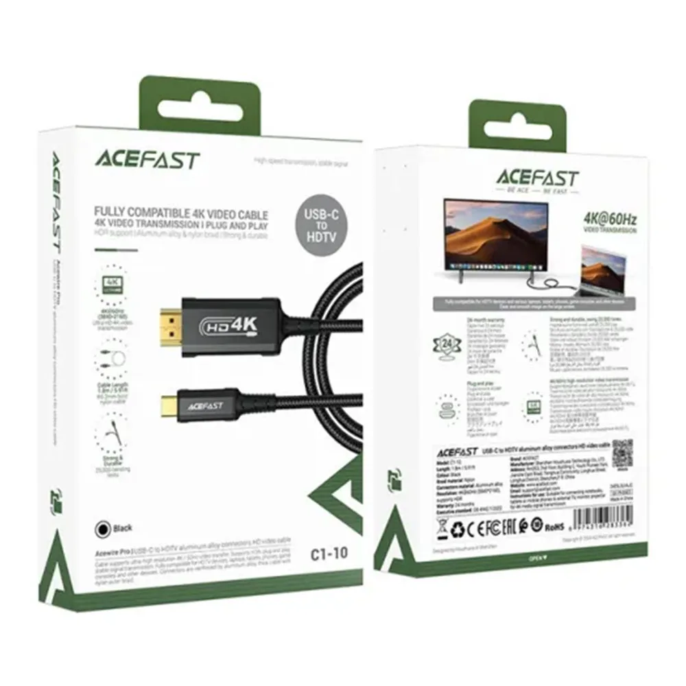 Кабель Acefast C1-10 USB-C to HDMI