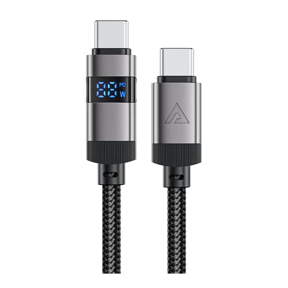 Кабель Acefast C15-03 Digital Display Braided USB-C to USB-C — фото 1