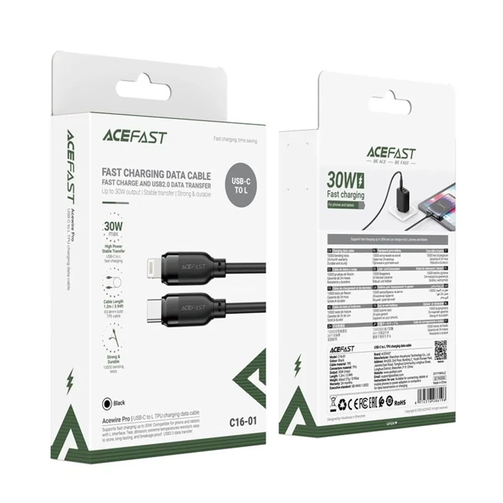 Кабель Acefast C16-01 USB-C to Lightning 1,2m — фото 3