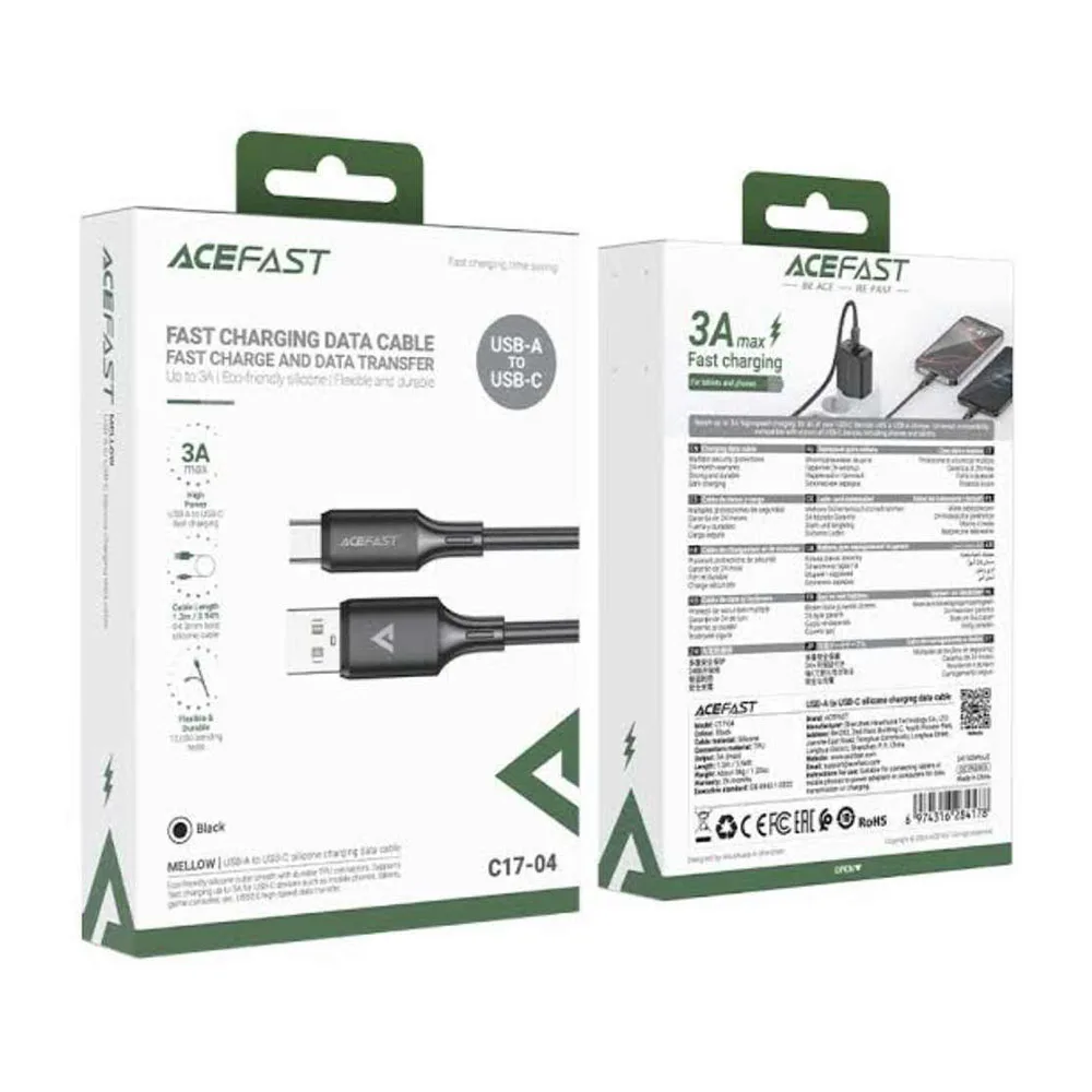 Кабель Acefast C17-04 Silicone USB-A to USB-C — фото 3