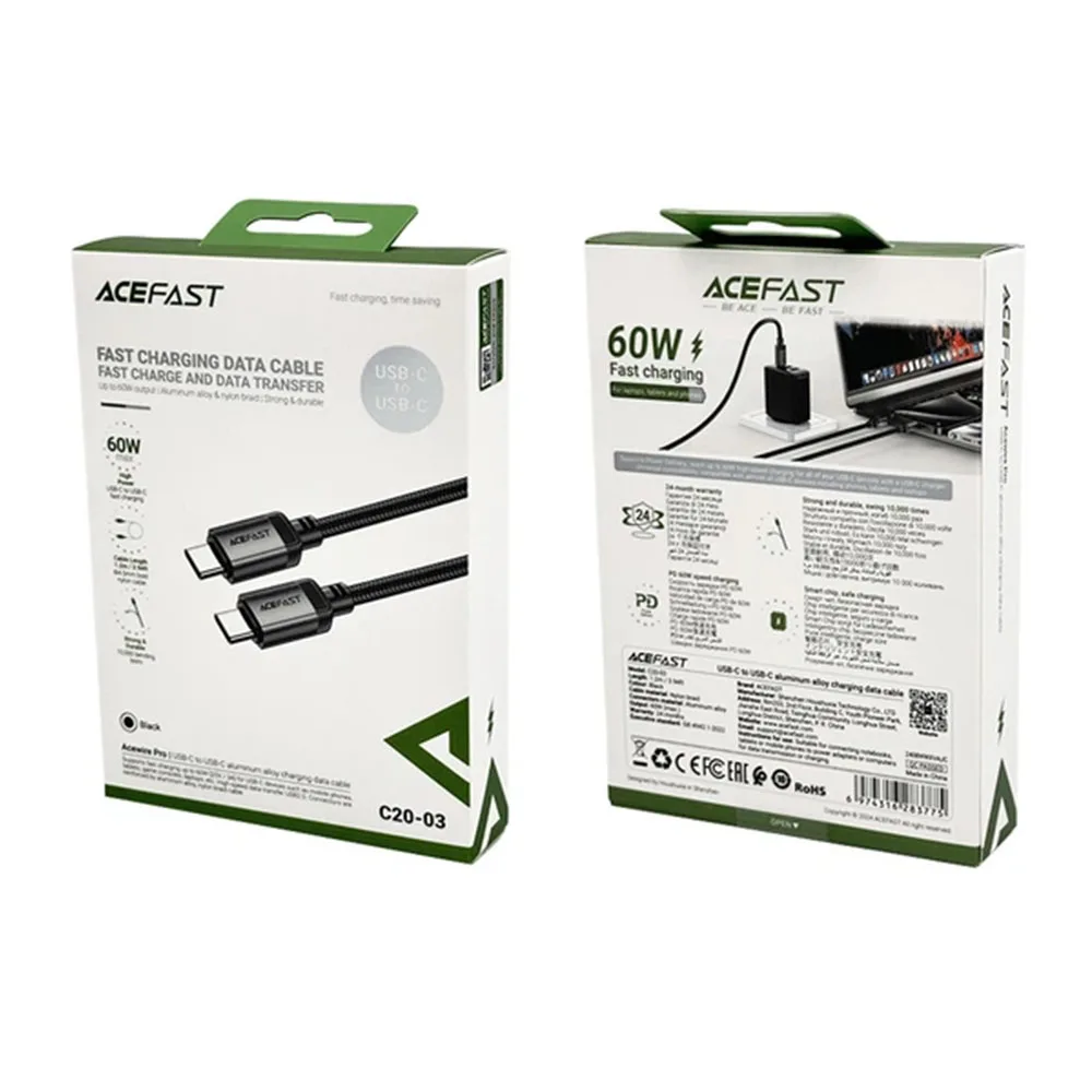 Кабель Acefast C20-03 USB-C to USB-C — фото 3