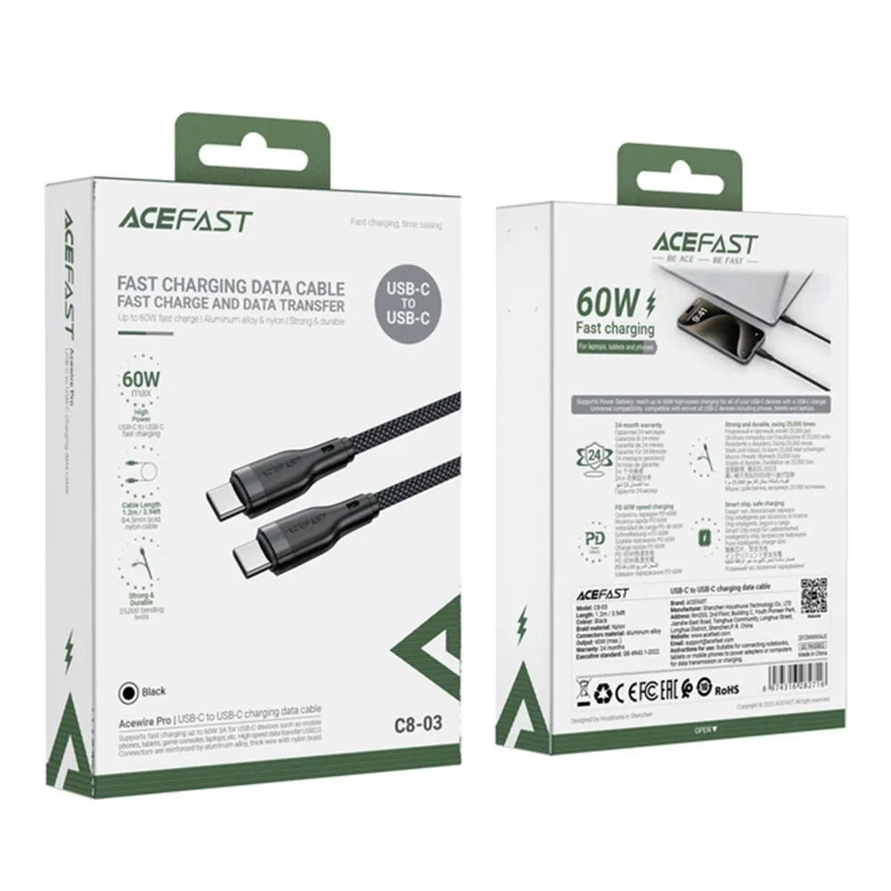 Кабель Acefast C8-03 USB-C to USB-C — фото 3