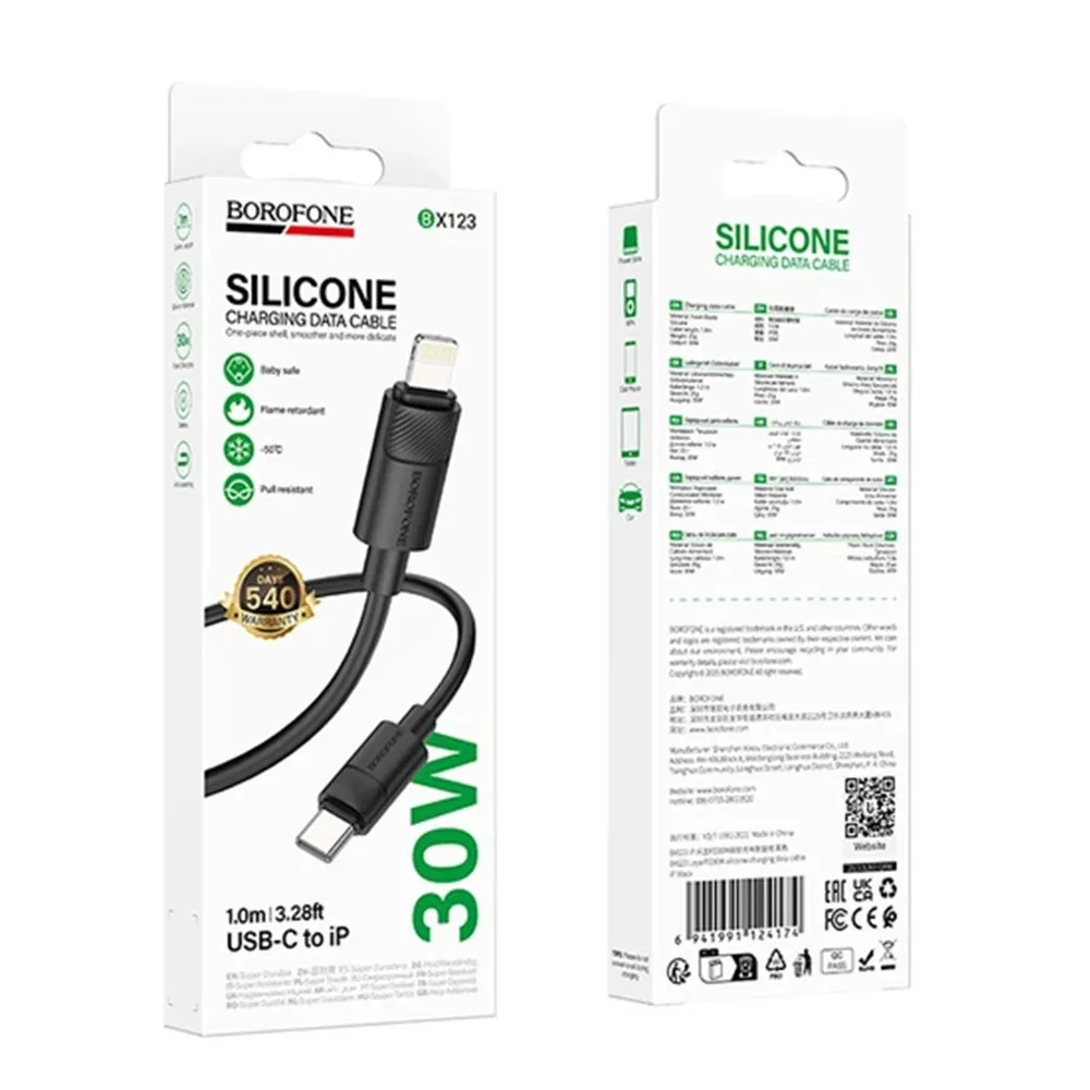 Кабель BOROFONE BX123 PD30W Type-C to Lightning — фото 3
