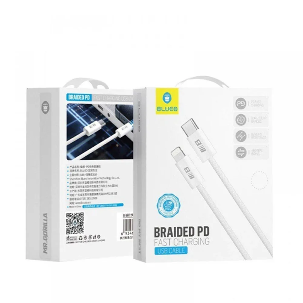Кабель Blueo [BT5924] USB-C To Lightning PD Braided Series 1.2m — фото 3