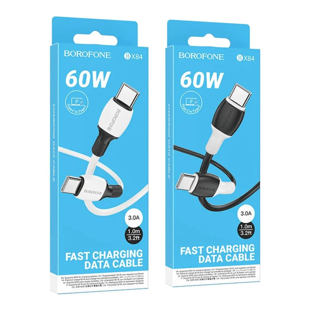 Кабель Borofone BX84 USB-C to USB-C 60W — фото 7