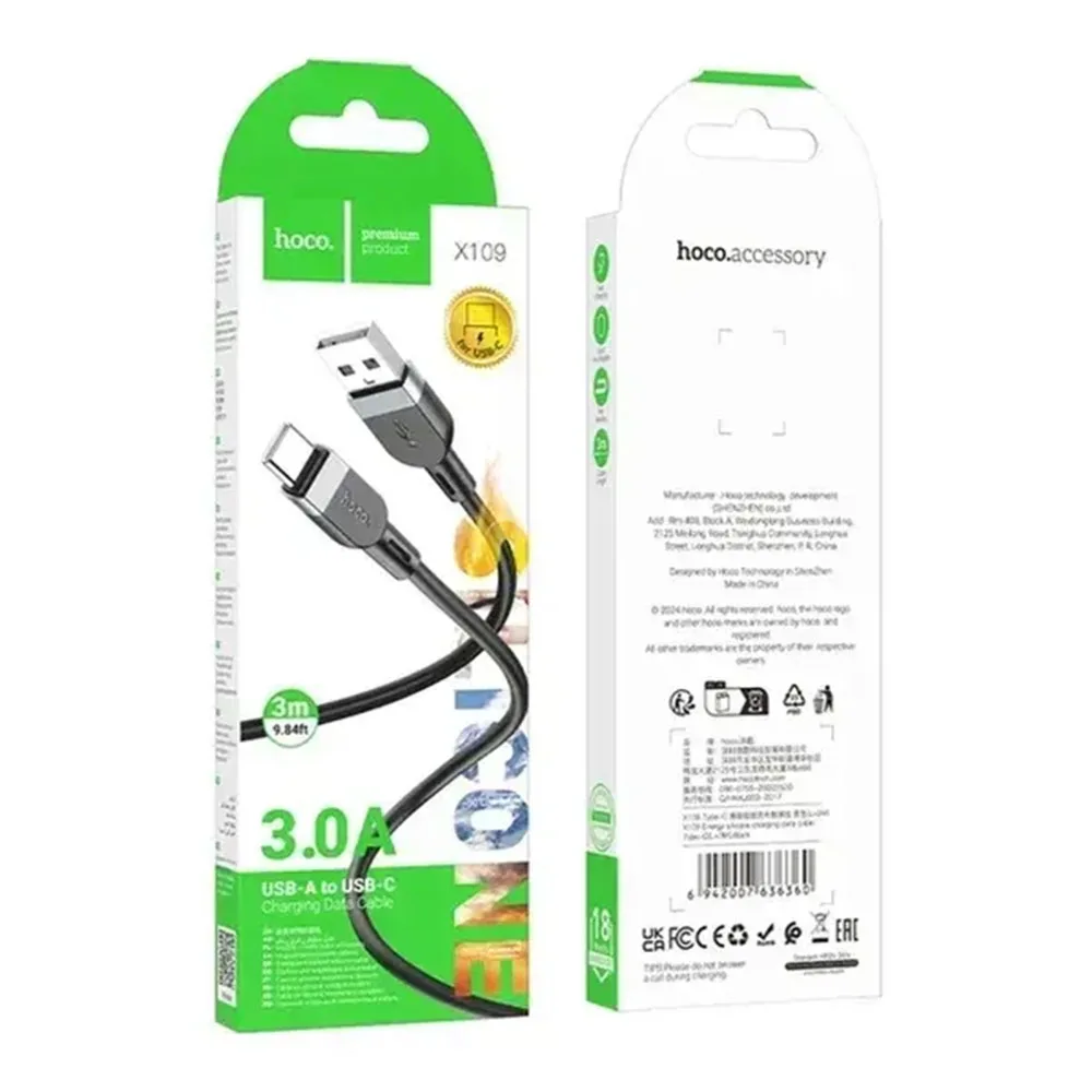 Кабель HOCO X109 USB-A to USB-C (1m) — фото 3