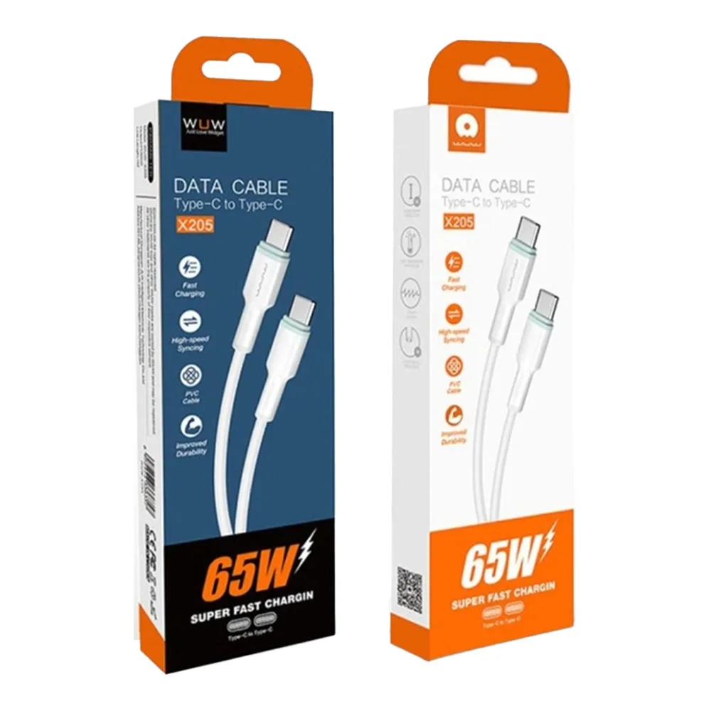 Кабель WUW X205 USB-C to USB-C 65W — фото 3