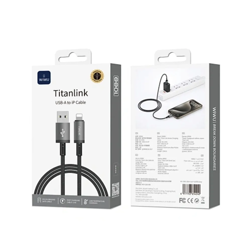 Кабель WiWU Wi-C055 Cyber link USB to Lightning 1m — фото 3