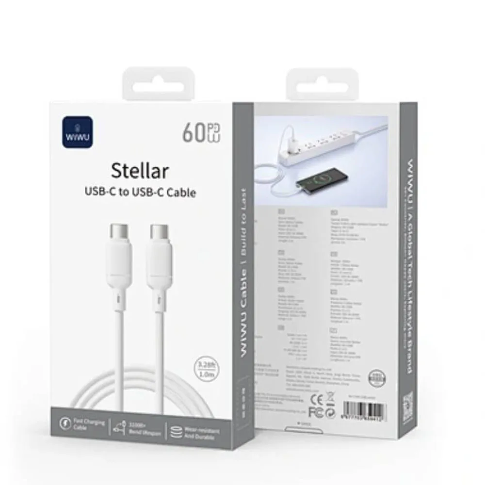 Кабель Wiwu 1M Wi-C090 USB-C to USB-C Stellar Series — фото 3
