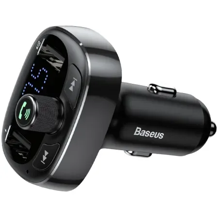 Прикурювач Baseus T Typed Bluetooth MP3 Charger 2xUSB