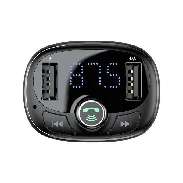 Прикурювач Baseus T Typed Bluetooth MP3 Charger 2xUSB — фото 3