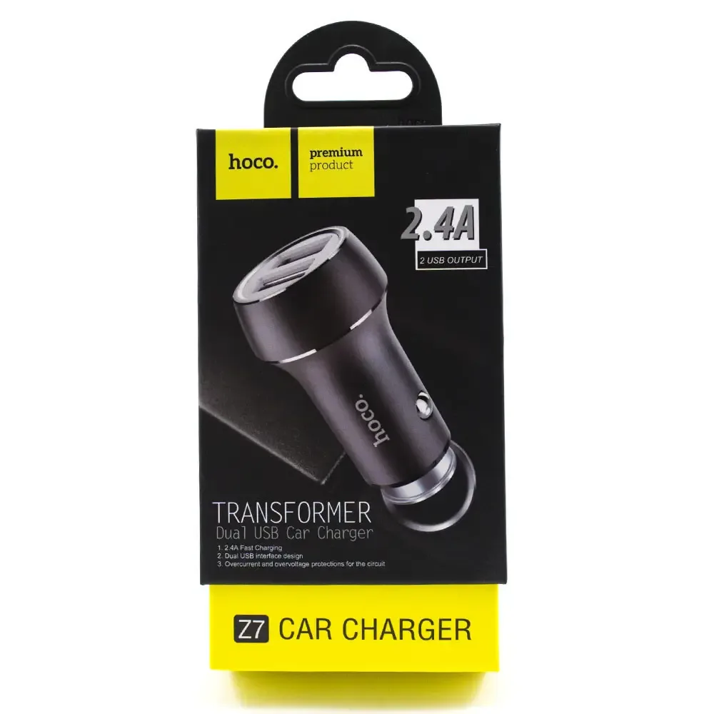 Прикурювач Hoco Z7 Transformer 2.4A 2xUSB — фото 3