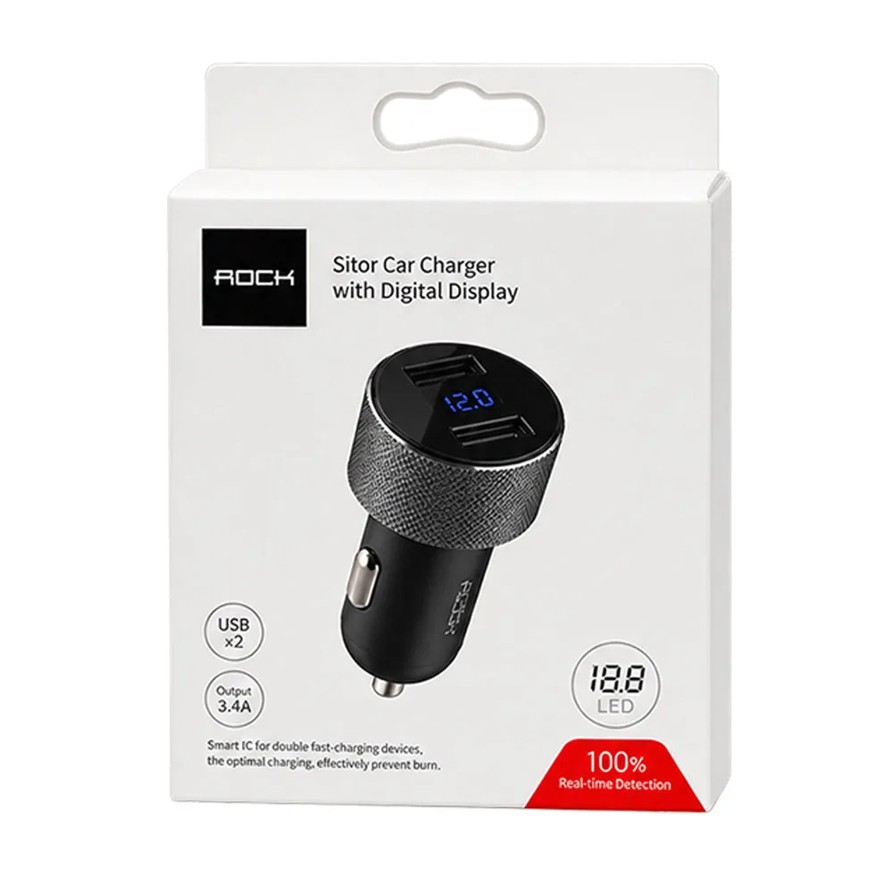 Прикурювач Rock Sitor Car Charger 2xUSB 3.4a — фото 3