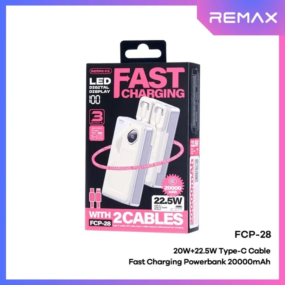 Power Bank Remax FCP-28 20000mAh PD 20W + QC 22.5W — фото 2