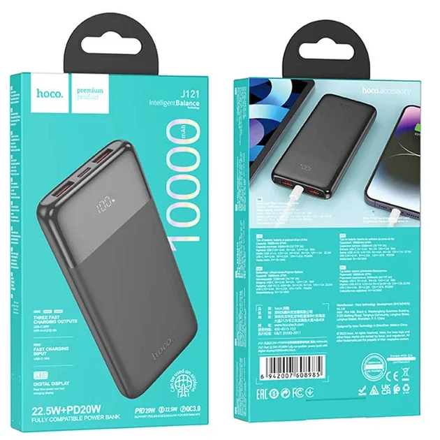 Power Bank Hoco J121 Fast 22.5W 10000mAh PD20W — фото 4