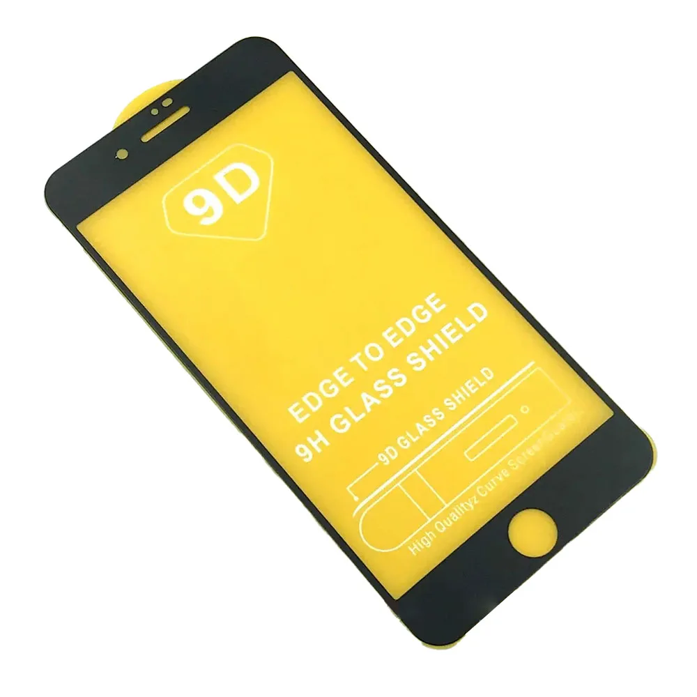Захисне скло 9D для iPhone SE2/SE3 техпак (Black) — фото 2