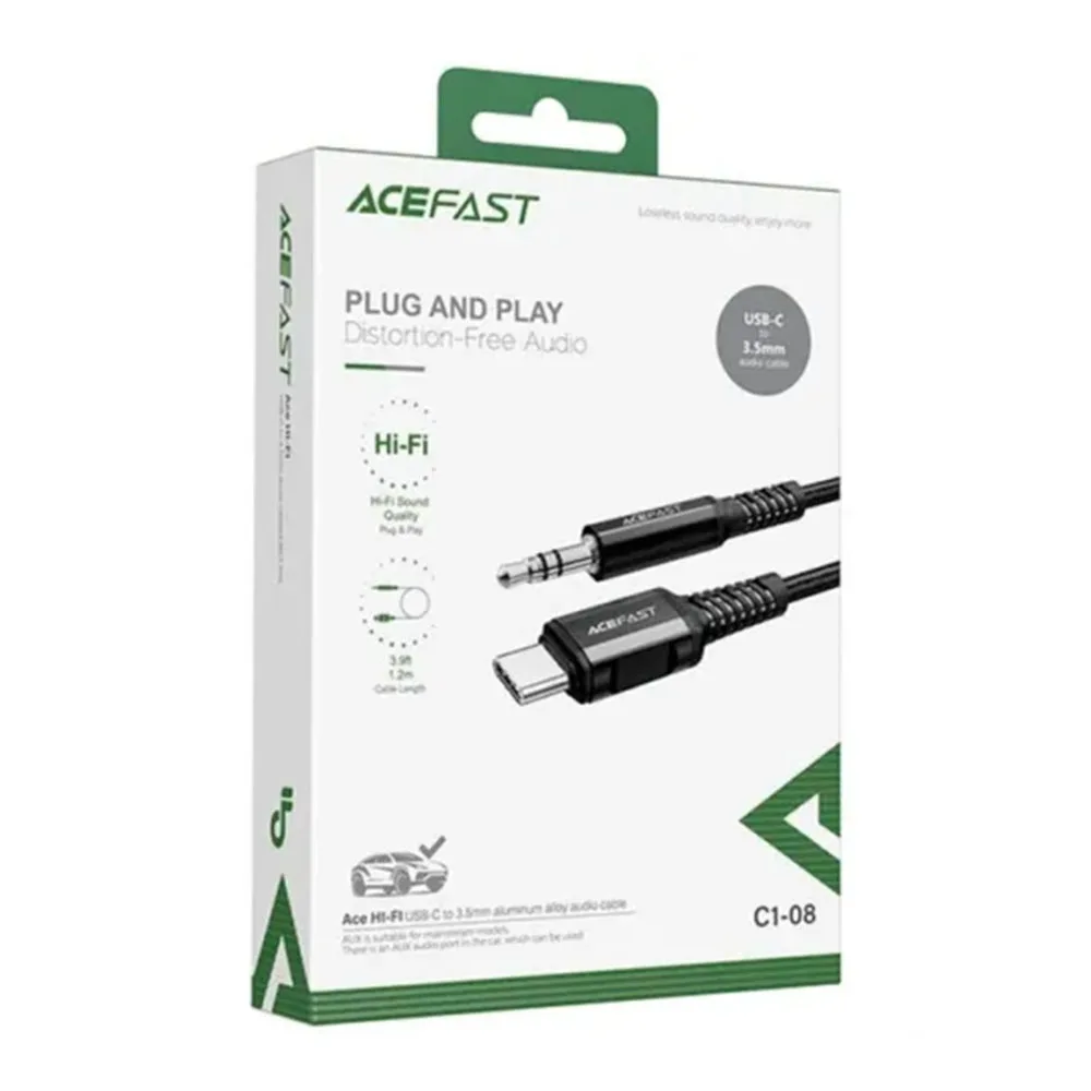 AUX Acefast C1-08 Aluminium Alloy USB-C to 3.5mm — фото 3