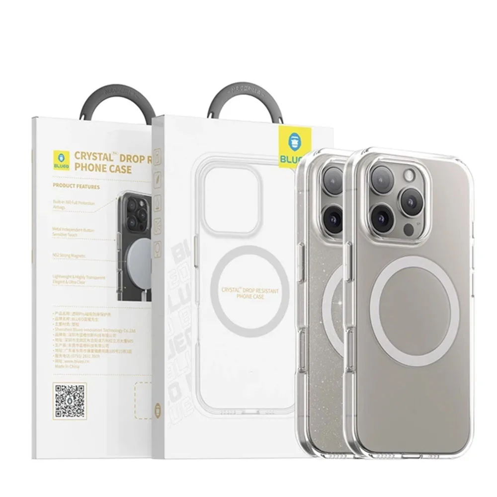 Чохол Blueo для iPhone 16 B41 Crystal Pro Drop Resistance With Magnetic Series — фото 3