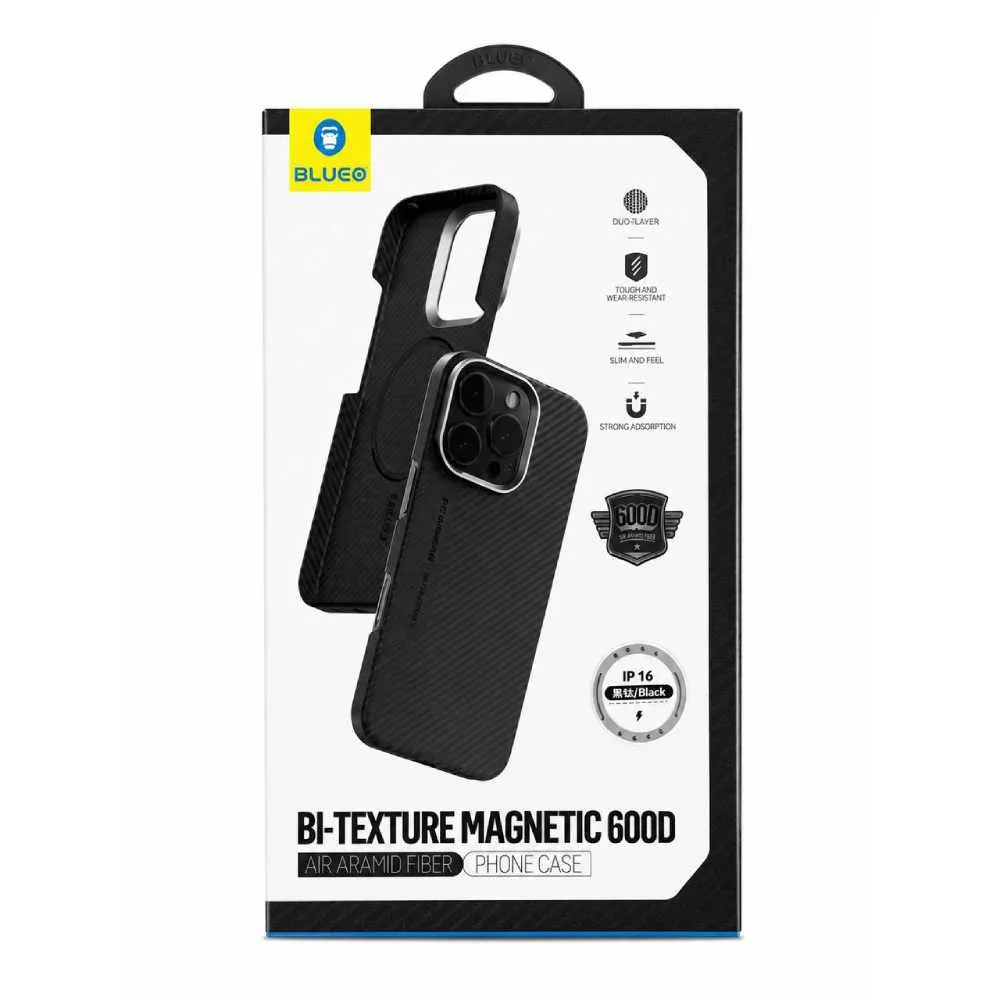 Чохол Blueo для iPhone 16 BL011 Bi-Texture Magnetic 600D Air Aramid Fiber — фото 3