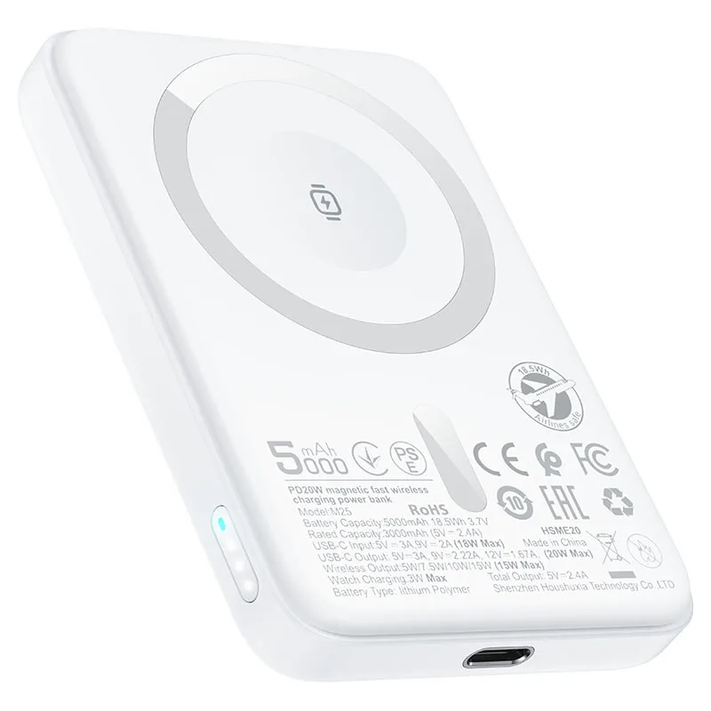 Power Bank Acefast M25 Magnetic fast wireless charging PD20W 5000mAh — фото 2