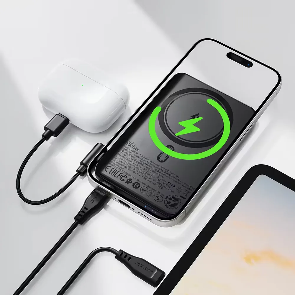Power Bank Acefast M30 PD20W Magnetic Fast Charging with cable 5000mAh — фото 5