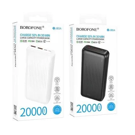 Power Bank Borofone BJ80A Clever 22.5W 20000mAh PD20W — фото 2