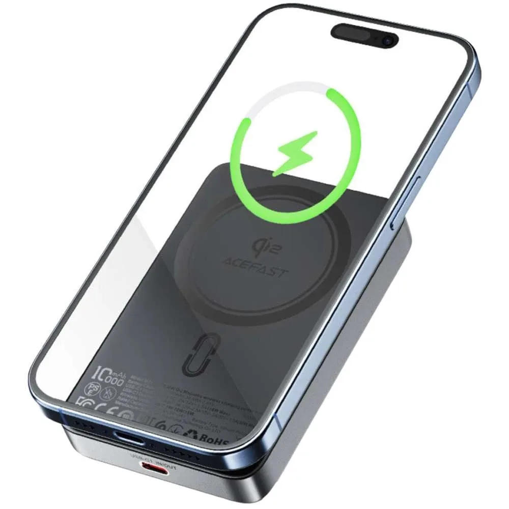 Power Bank Acefast M11 PD 30W Magnetic wireless fast charging Qi2 10000mAh — фото 4