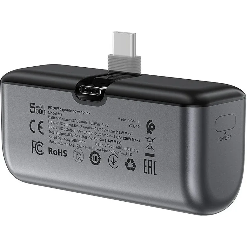 Power Bank Acefast M9 PD 20W Capsule 5000 mAh — фото 3