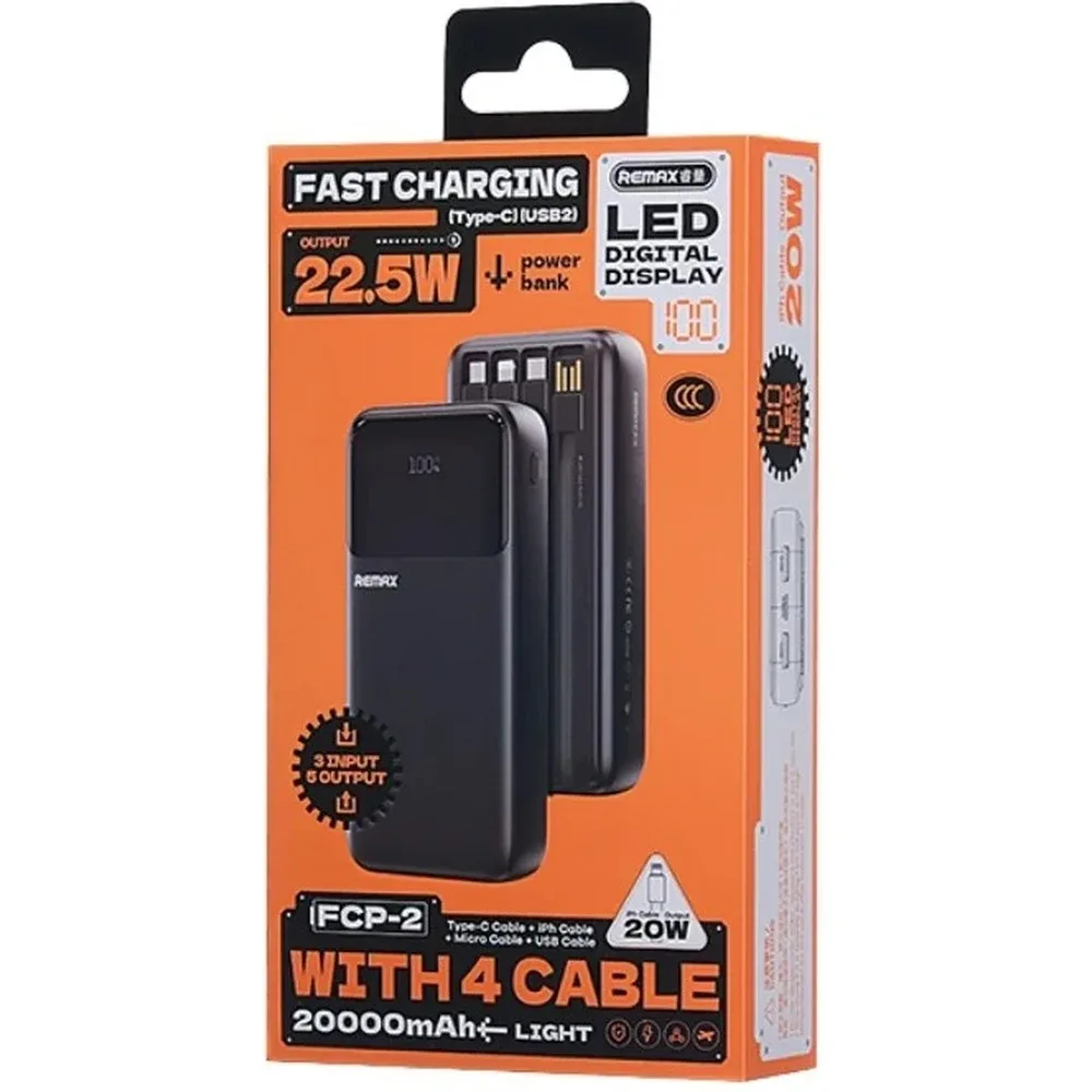 Power Bank Remax FCP-2 20000mAh PD 20W + QC 3.0 — фото 3